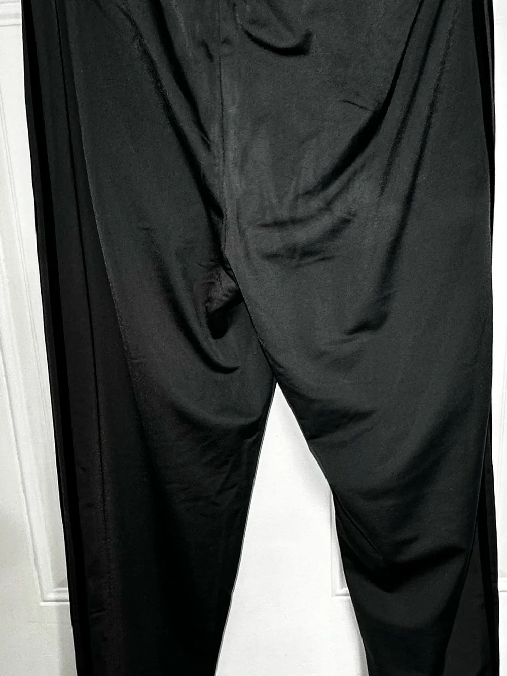 adidas Black Track Pants with Signature Logo Tag